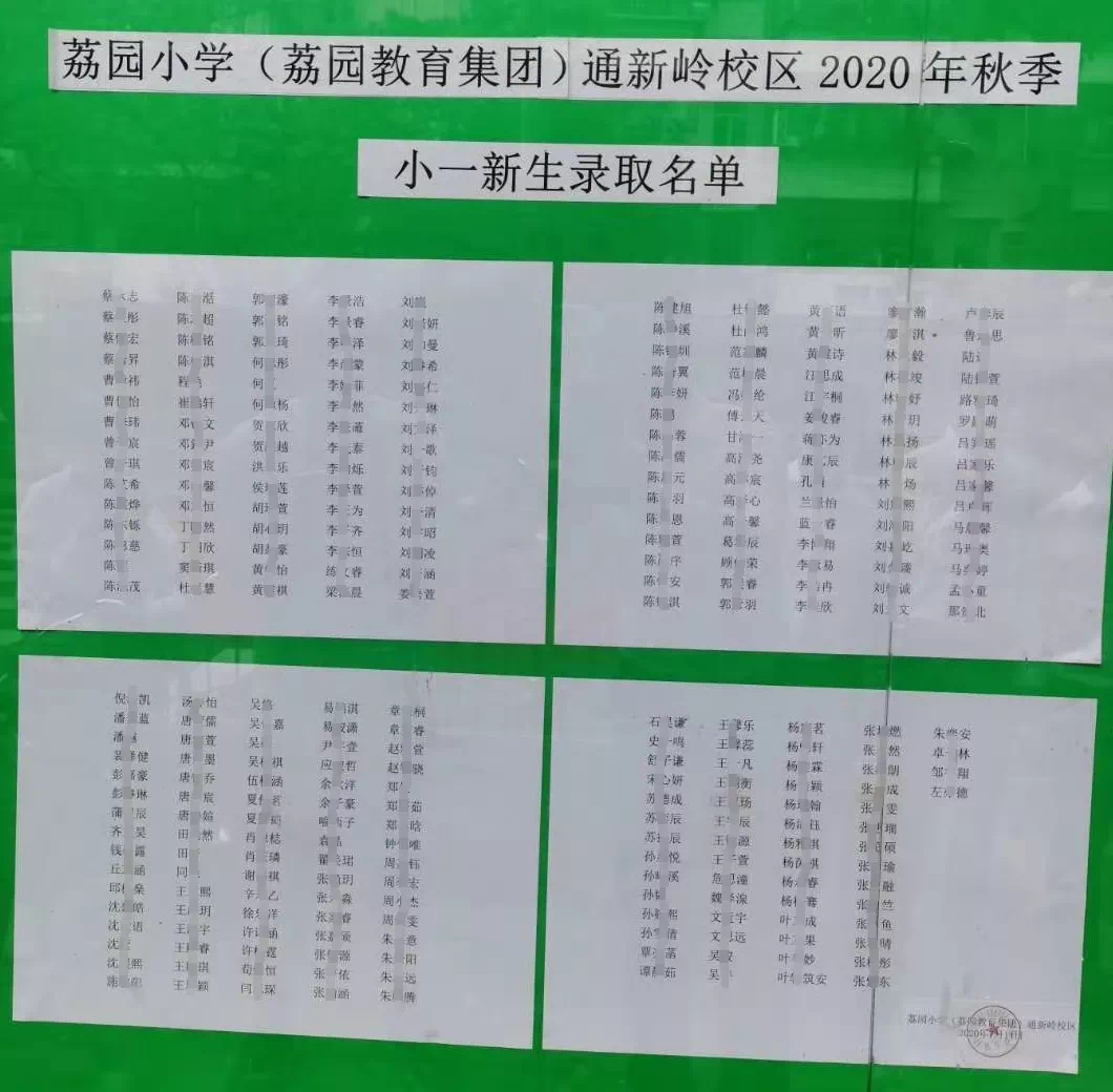 福田区公办小一新生录取名单来了,部分学校最低录取积分曝光